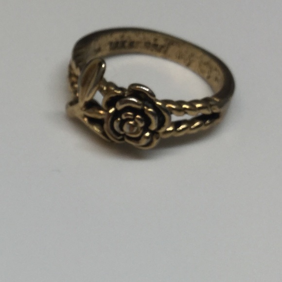 18k gold plated rose ring size 5 - Picture 7 of 9